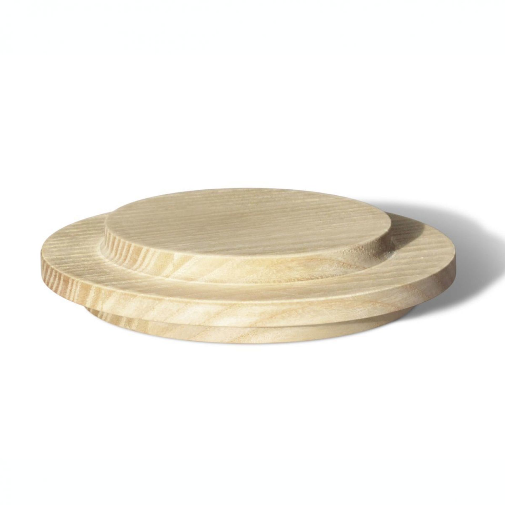 OH, GUT Holzdeckel: Runder, unbehandelter Holzdeckel für Side-by-Side Kühlschränke, Einzelstück.